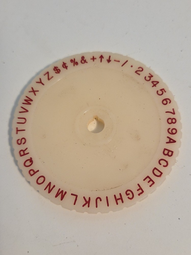 Dymo VERTICAL Font Character Wheel Replacement for Vintage Label Embosser Maker