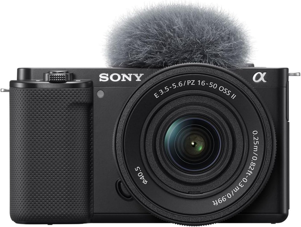 Sony Alpha ZV-E10 APS-C Interchangeable Lens Mirrorless Vlog Camera - Black