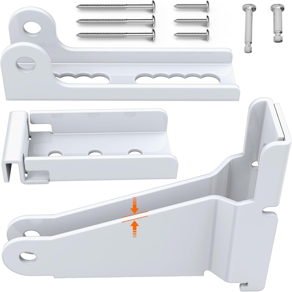Reinforced Storm Door Closer Bracket Kit Compatible with Andersen, White