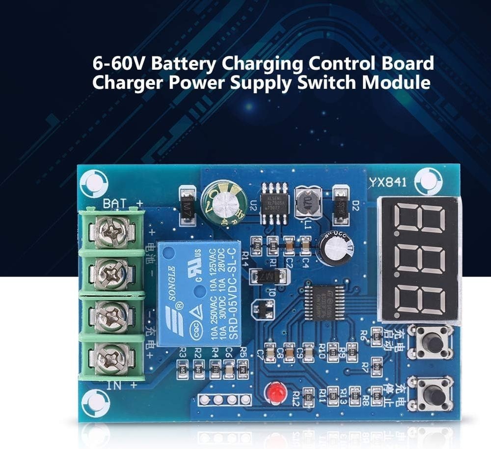 10A Lithium Battery Charging Module, Automatic Control for Generators & Solar