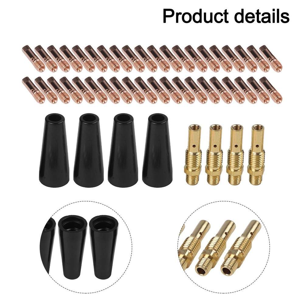Welding Essentials 48Pcs Gasless Nozzle Tips Kit for Various Applications