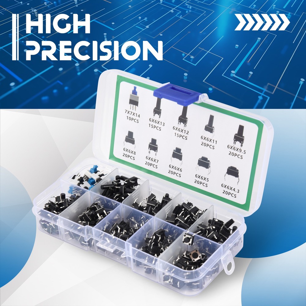 10 values 180 pieces tactile push button switch natural trigger instant 4165
