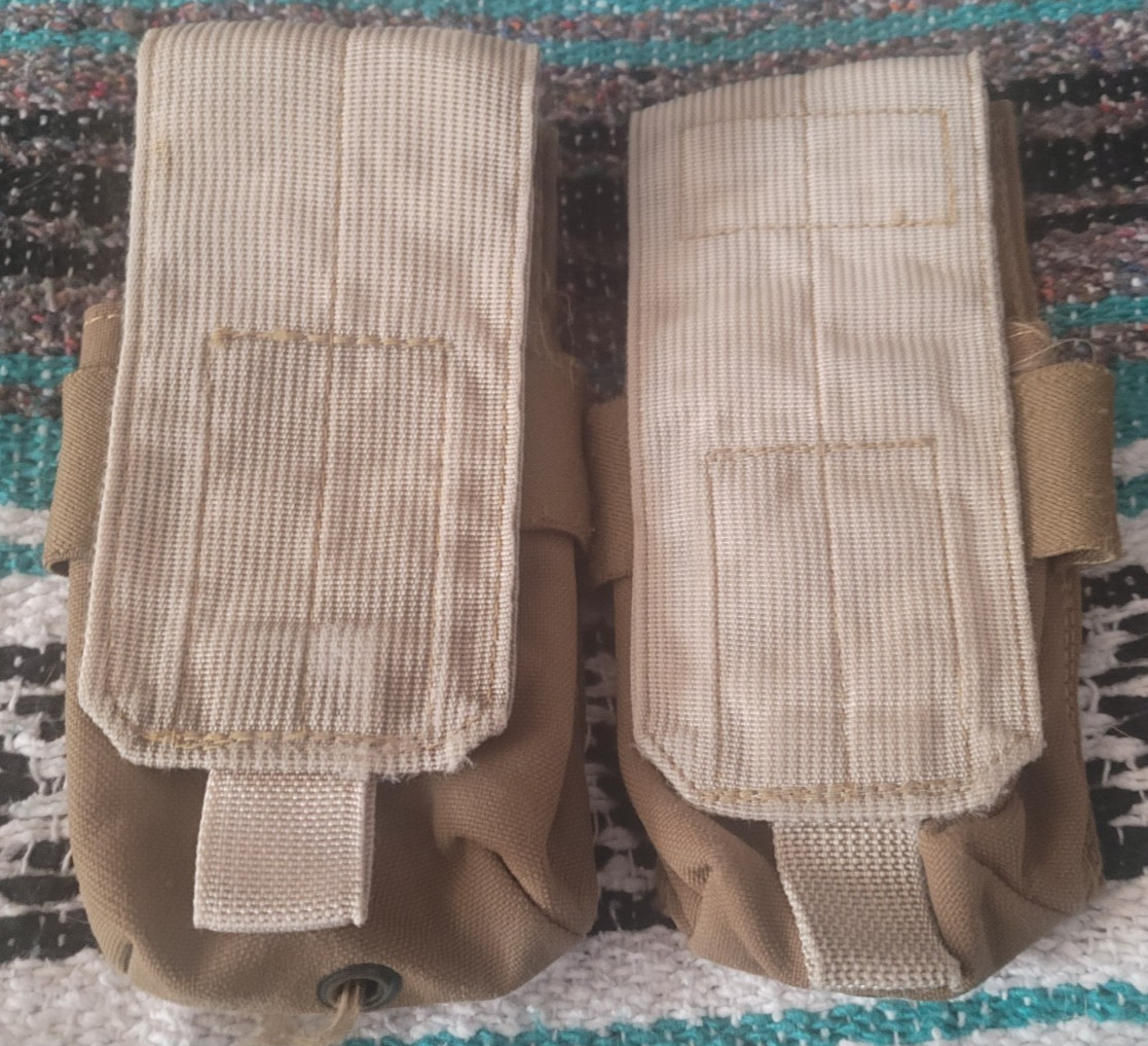 USMC Marine Corps Single & Double Mag Pouch Coyote Brown MOLLE II -R