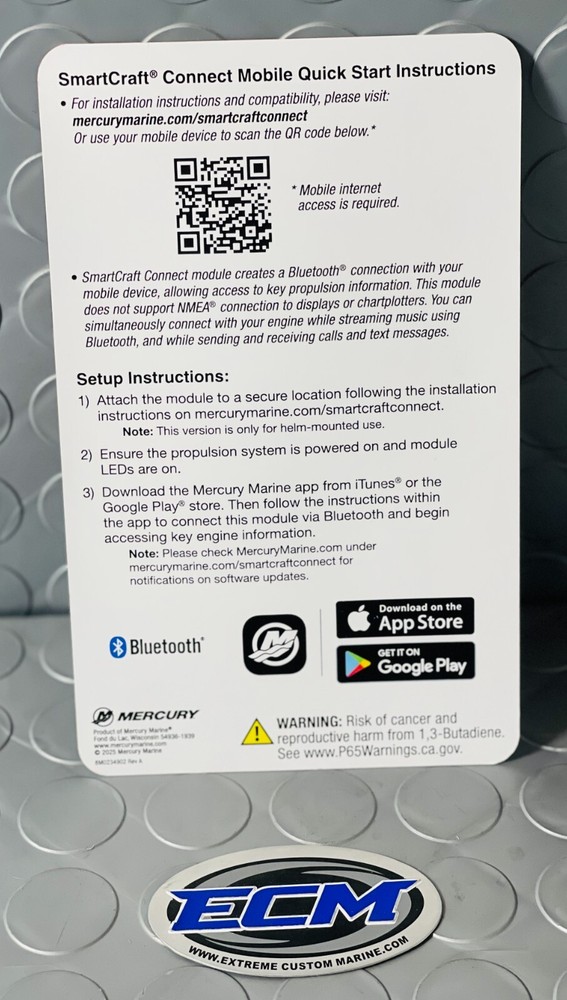Mercury SmartCraft Connect Mobile Module Multi Engine iOS Android 98-8M0173129