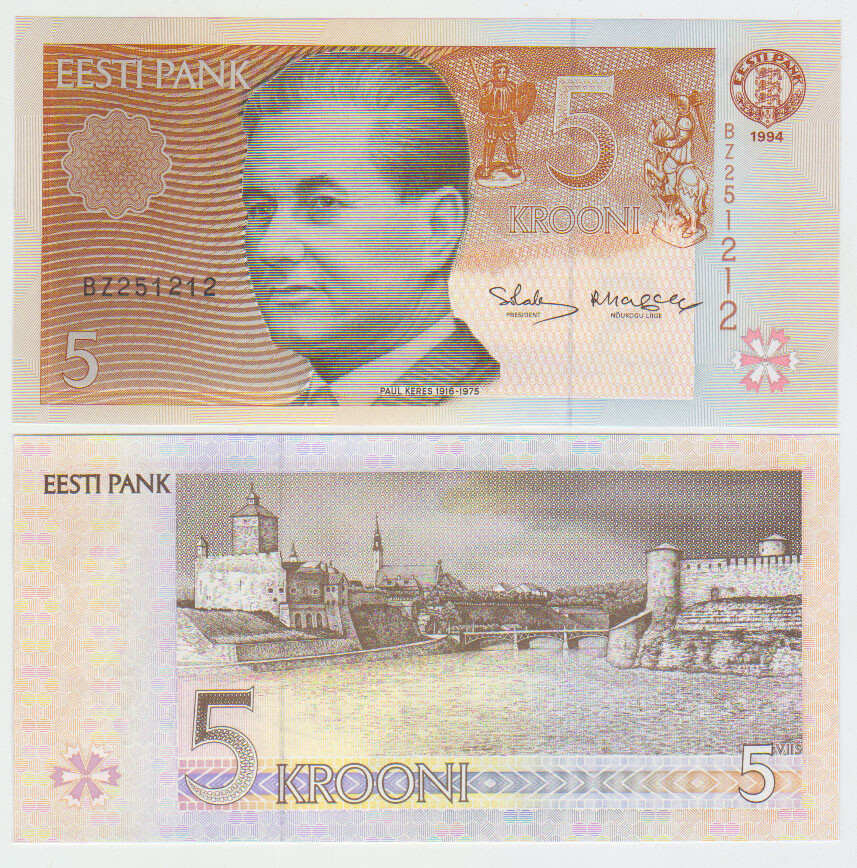 Estonia 5 Krooni 1994 Pick 76 UNC