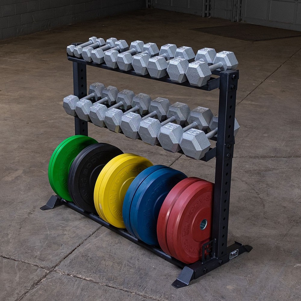 Rugged Combination Weight Plate Dumbbell Rack
