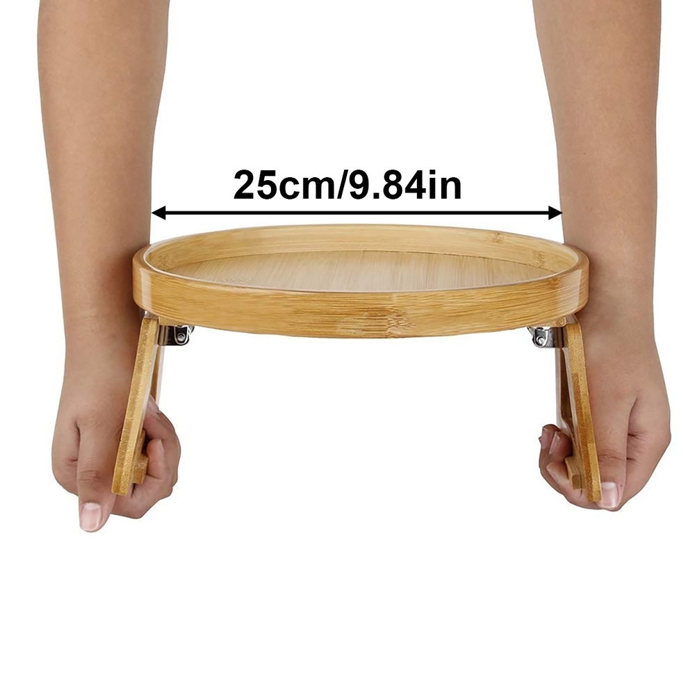 Sofa Arm Tray Table Clip-Bamboo Sofa Clip Side Table-Wide Sofa Arm Table