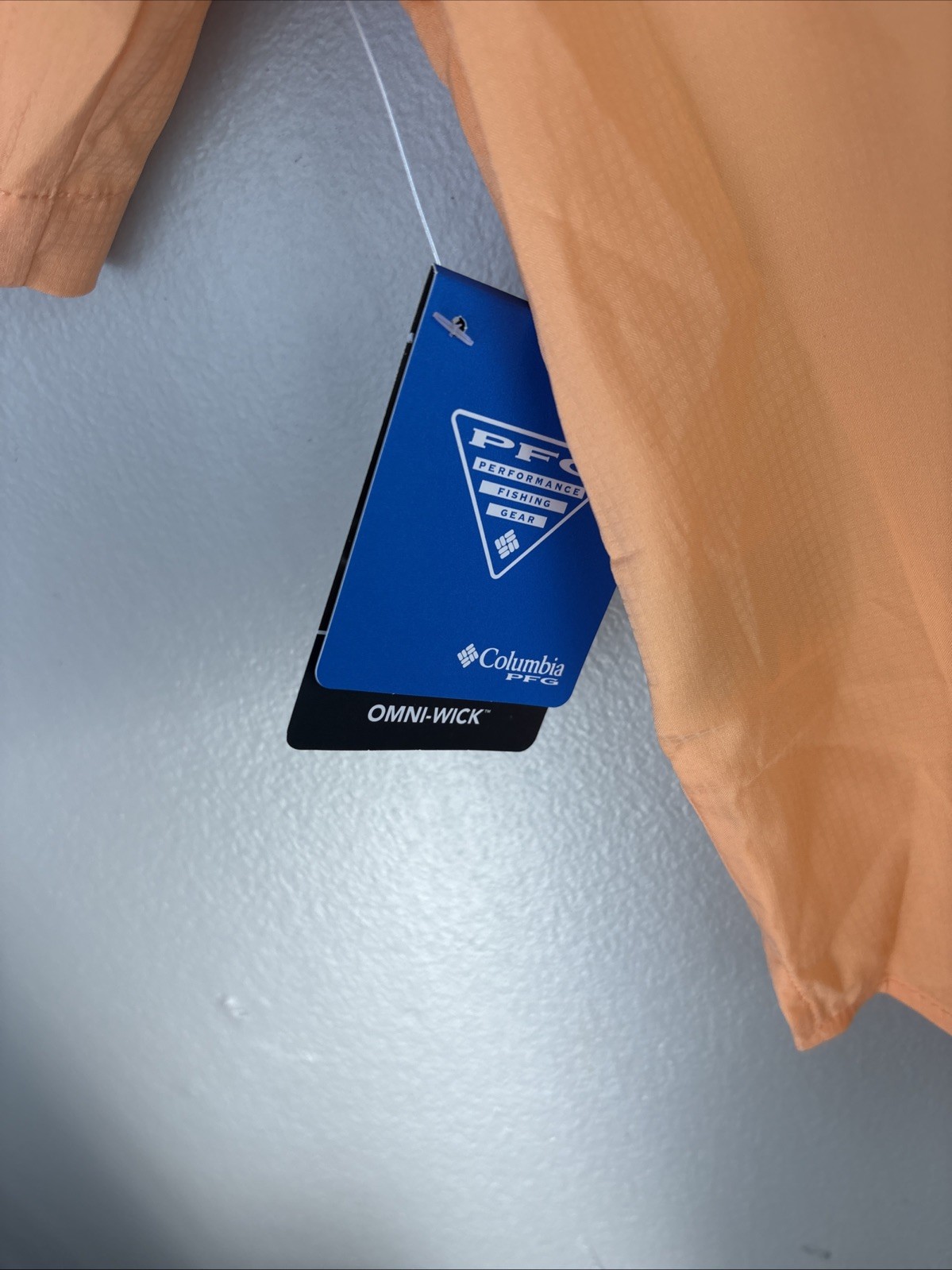 Columbia PFG Size S 8 Youth Short Sleeve Fishing Shirt Peach UPF 40 Omniwick