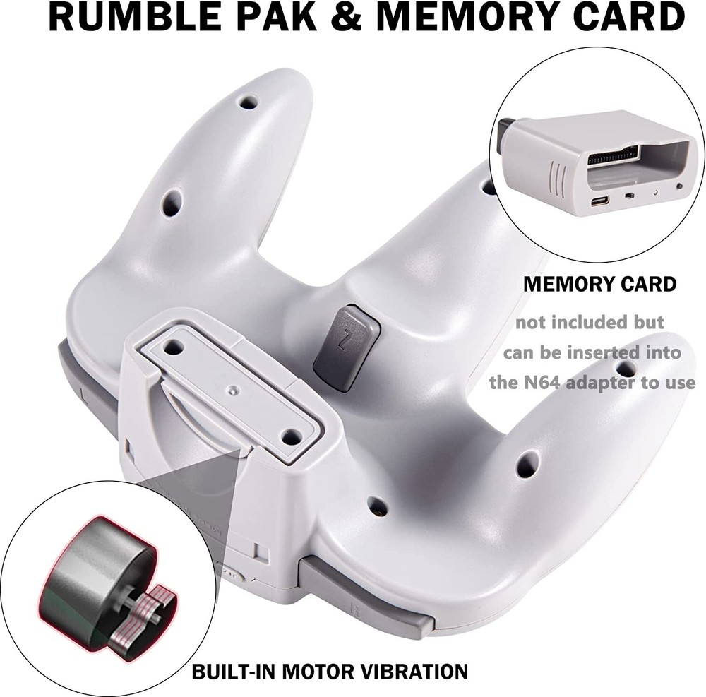 Wireless N64 Switch Online Controller for PC Windows Laptop iOS Mac Raspberry Pi