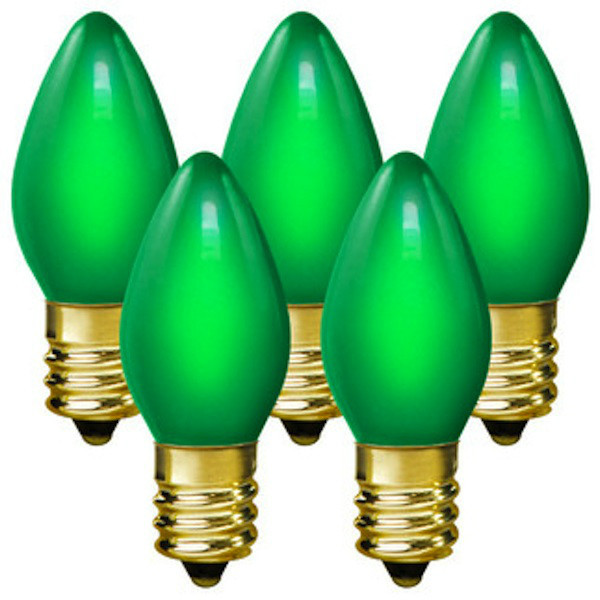 25 C7 Green Ceramic Replacement Bulbs Christmas Party Holiday Wedding