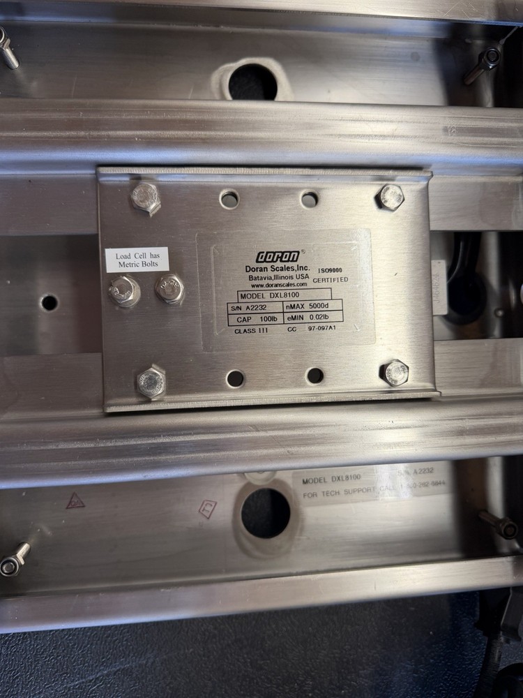 Doran 7400 Tabletop Scale Stainless Steel Backlit Display Zero Function DXL8100