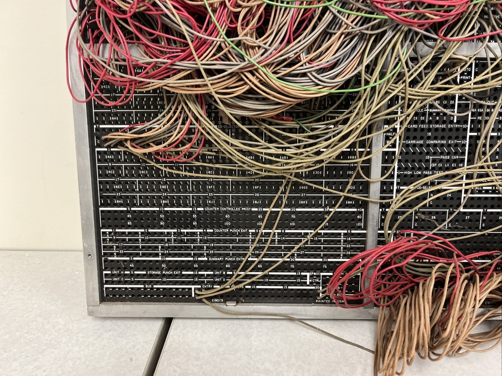 Vintage IBM 910 Plugboard Panel Control Board.
