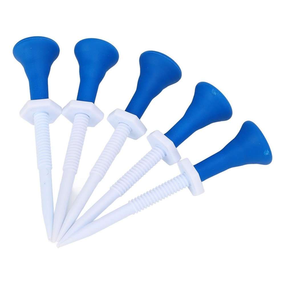5pcs Golf Tees Holder Plastic 85mm Length Adjustable Hex Screw Nut Golf Training
