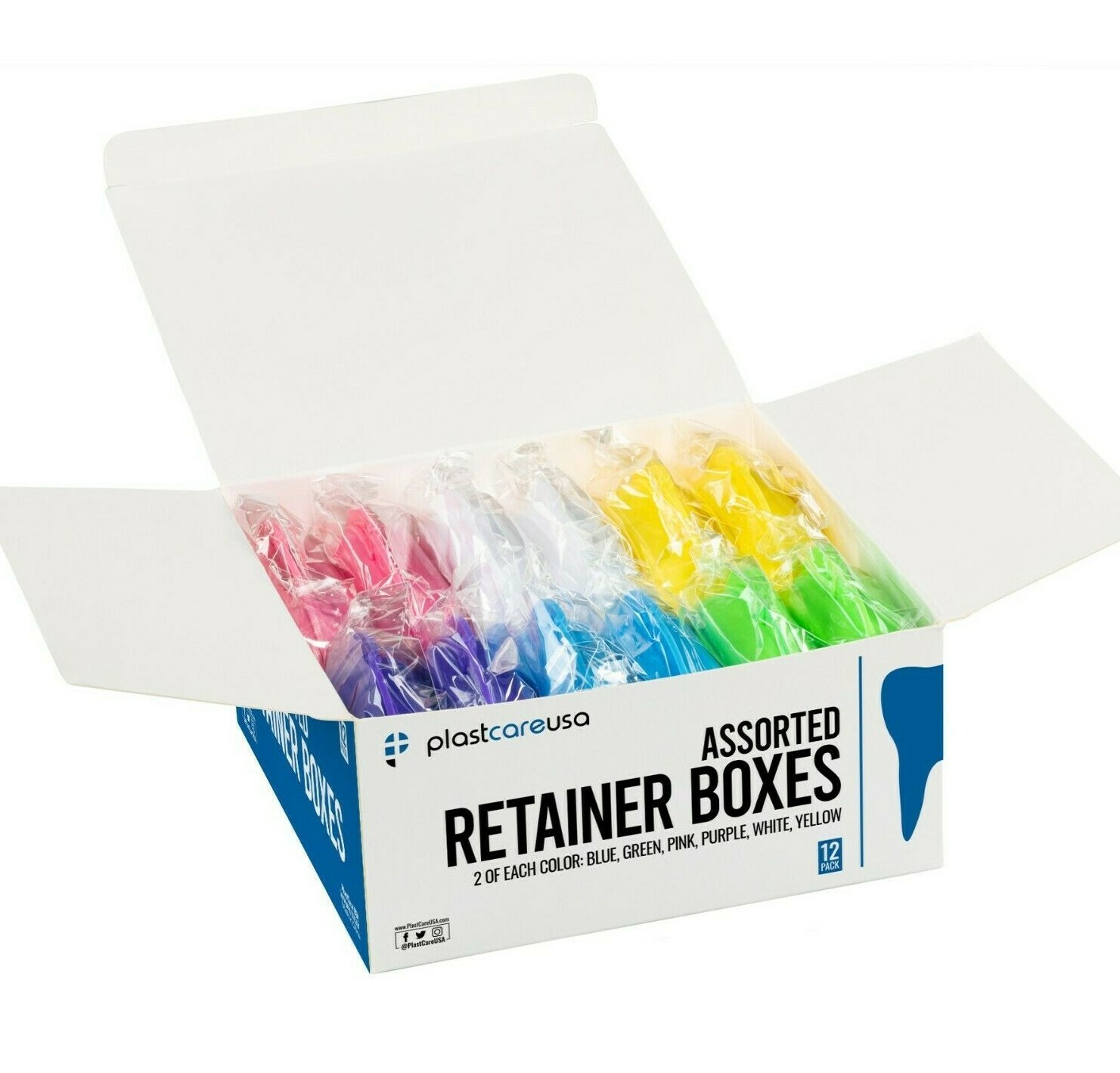 120 Sealed Assorted Dental Retainer Boxes Denture Case Containers Box (10 Box)