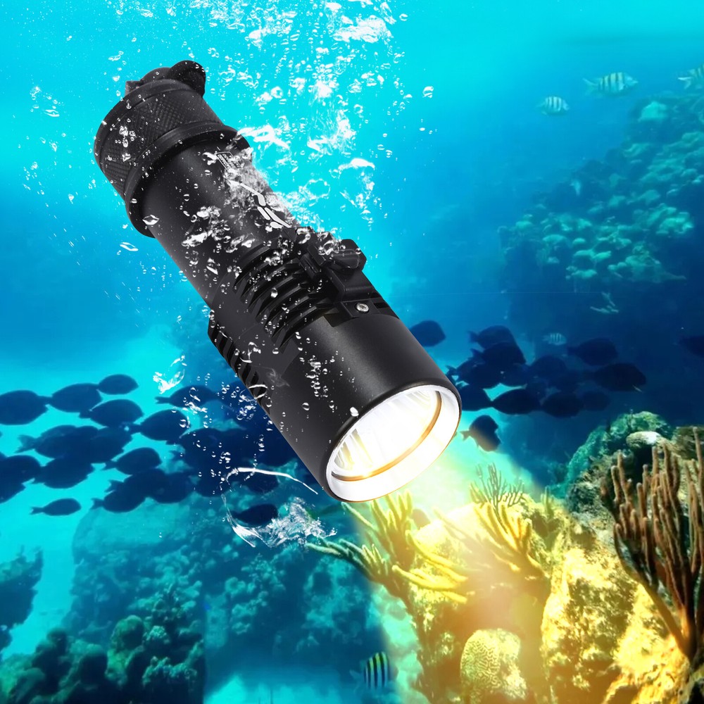 Waterproof Dive Light, Compact Bright Diving Torch, Submersible Flashlight