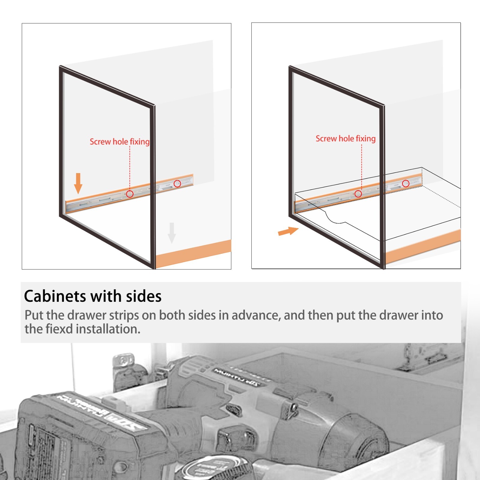 Kitchen Slide Out Cabinet Shelf Pull Out Wood Drawer Storage W33"xD21 soft close