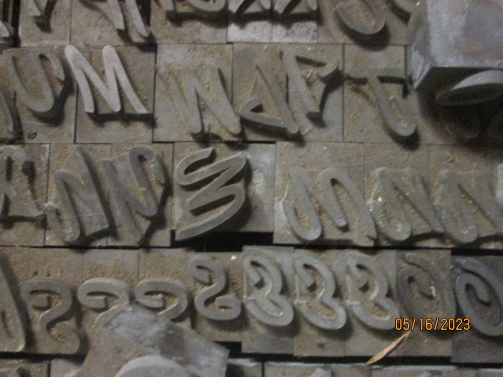 11 Lbs Clean Letterpress Cursive Letters Scrap or Use