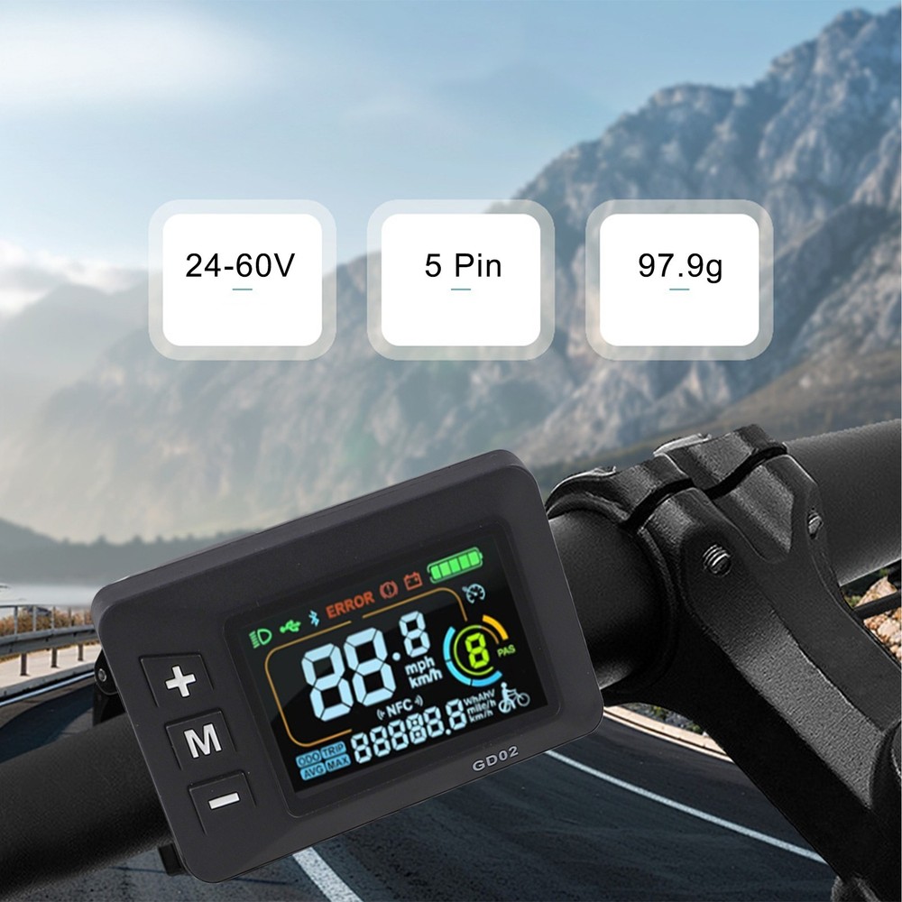 LCD Display for E Bikes Waterproof with Compatibility for Multiple Voltages