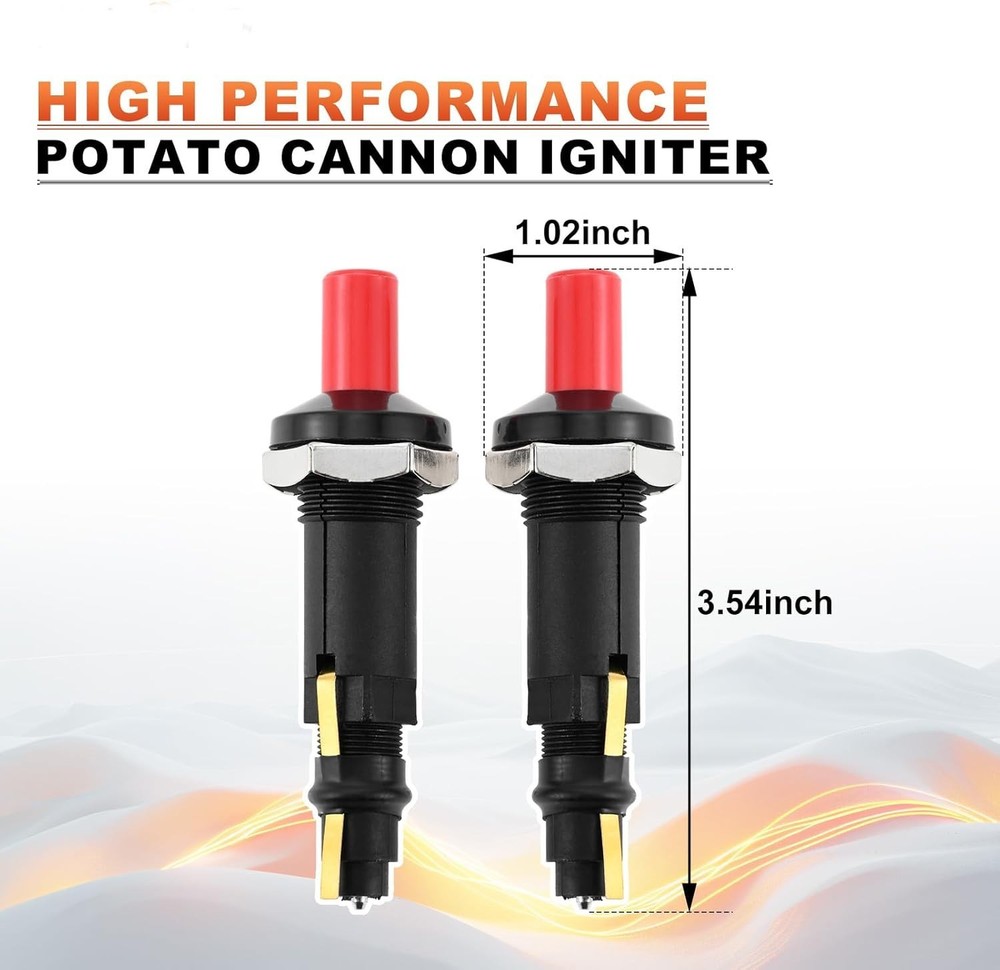 2pcs Push Button Piezo Igniter Spark Generator for BBQ Grill Stove Gas Lighter