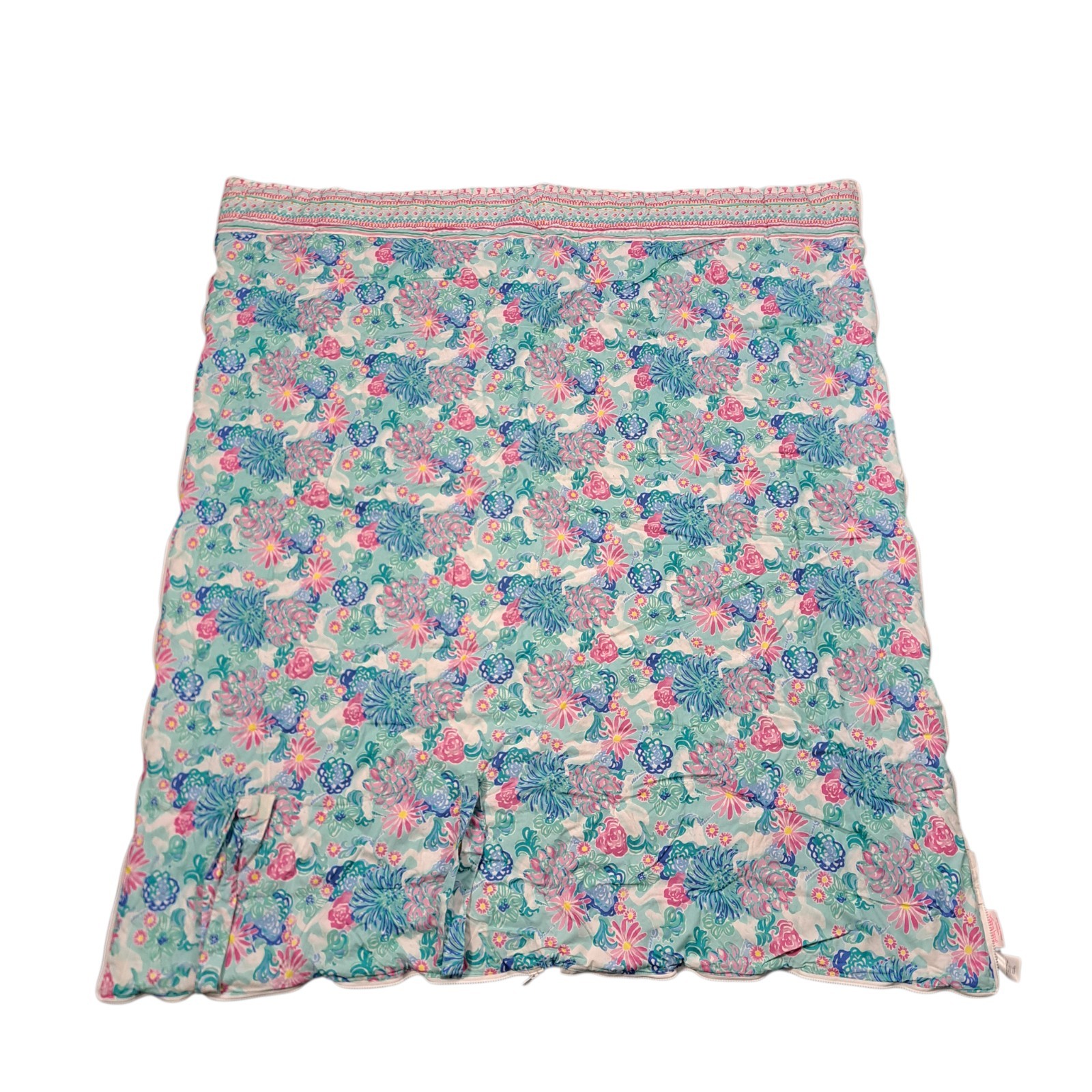 Lilly Pulitzer Pottery Barn Kids Nap Mat Sleep Bag Floral Blue Pink Multi Color