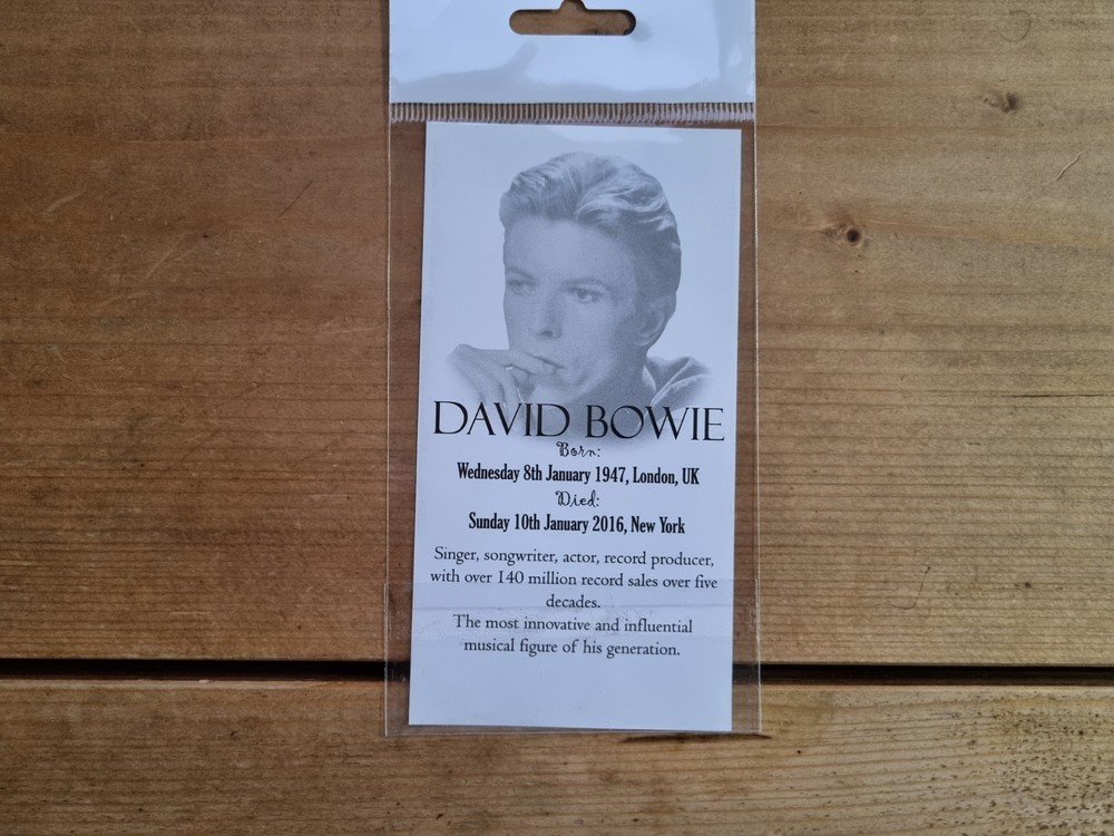 David Bowie Postcards,Playing Cards ,Minifigure Patch Plectrum & Note