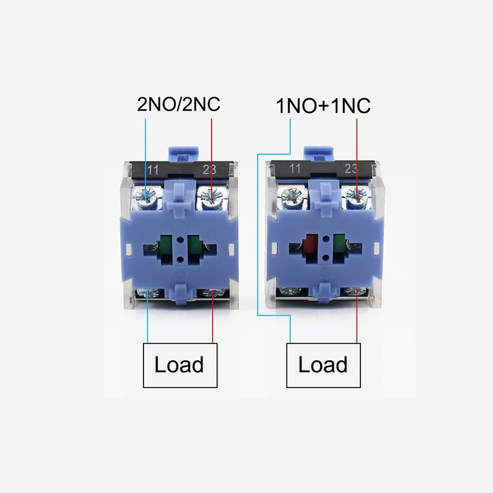 Rotary Selector Switch 2 Positions 2NO Momentary AC 600V 10A 2pcs