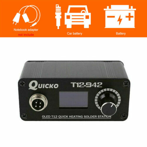 Mini T12-942 OLED Digital Soldering Station + Handle Iron Tips Welding Tool kit
