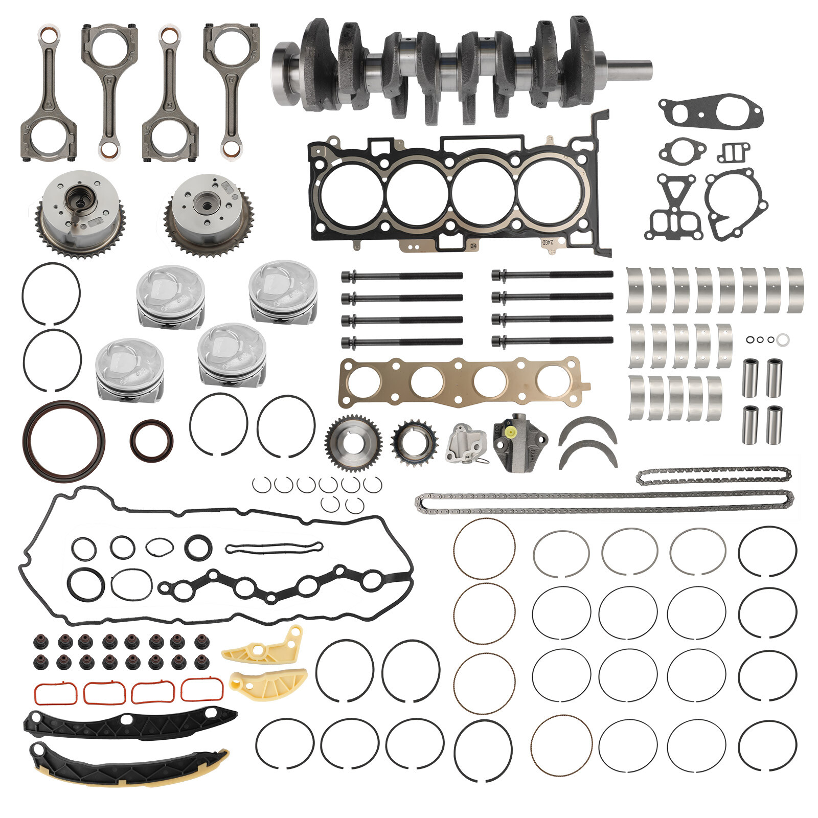 2.4L G4KJ Engine Rebuild Overhaul Kit - Crankshaft & ConRods For HYUNDAI KIA