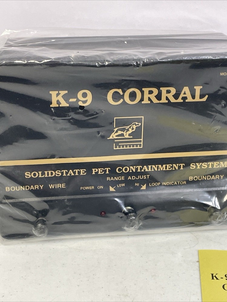 K-9 Corral Solid State Pet Containment System Box #9000 New With Adapter