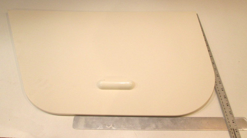 Voyager Pontoon Stbd Side Storage Lid Assembly With Handle White Poly