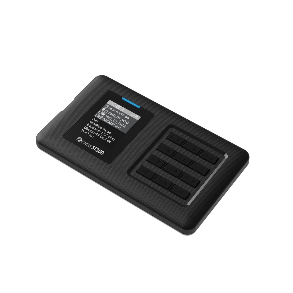 iodd ST300 2.5 inch(7mm) Enclosure/USB-C/Bootable Virtual ODD&HDD/Write Prote...