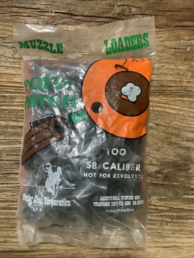 Butler Creek .58 Caliber Poly-Patch Black Powder Muzzleloader Round Ball 100pk