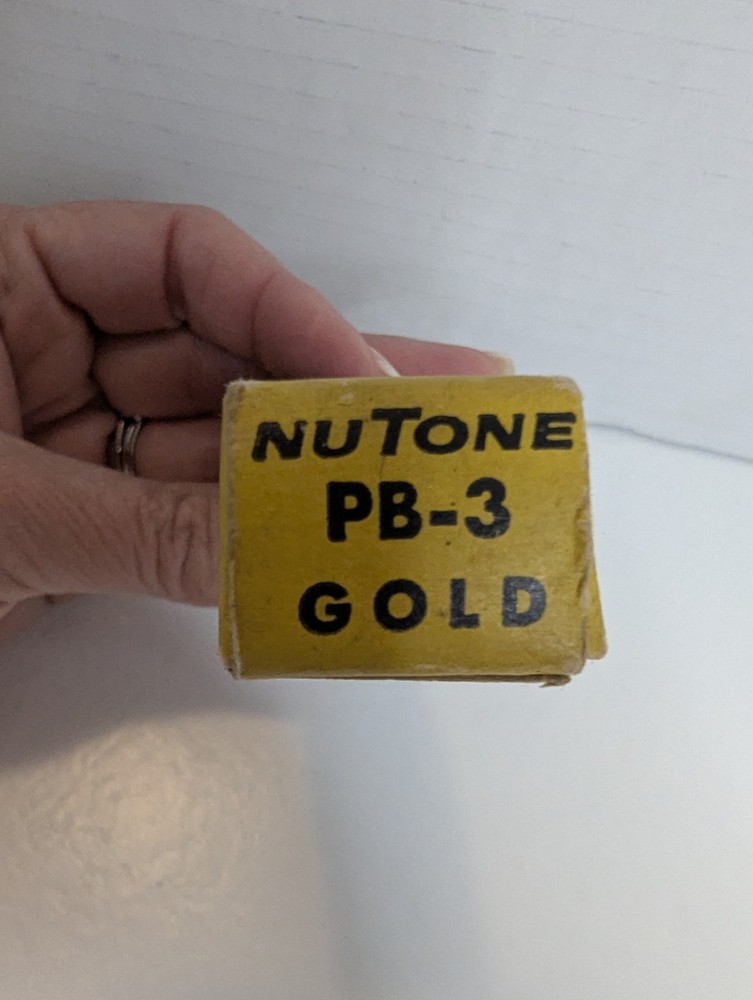 Vintage NuTone PB-3 Modern Pushbutton Gold Anodized