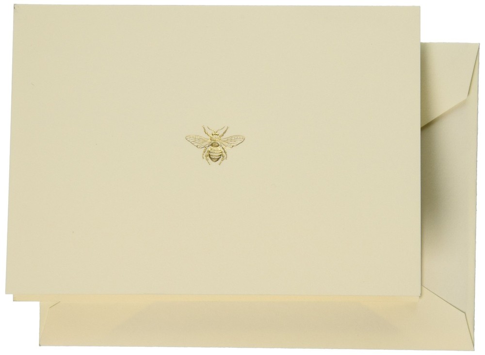 Crane & Co. Hand Engraved Bee Note (RF1405) Ecruwhite