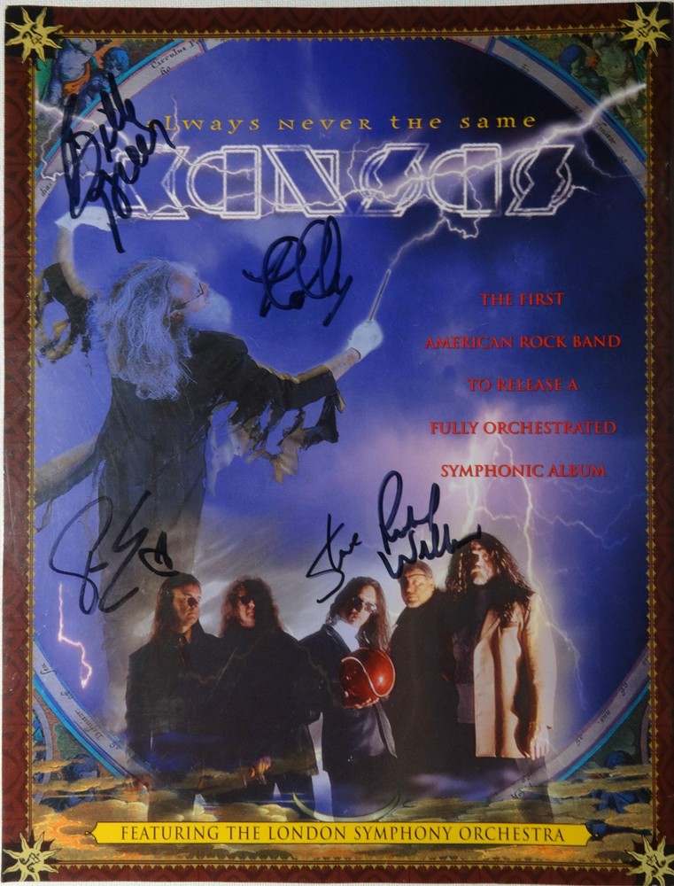 SIGNED KANSAS AUTOGRAPHED TOUR PROGRAM BY ALL CERTIFIED AUTHENTIC JSA LOA Z14501