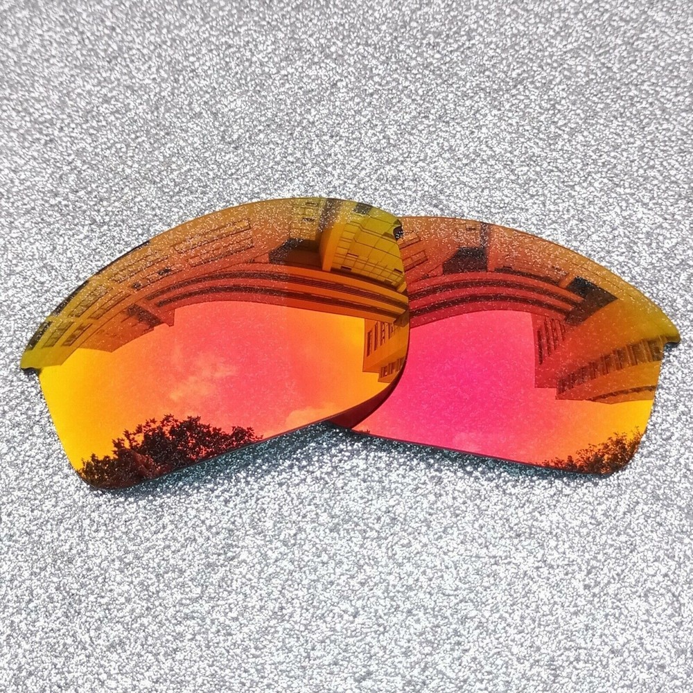 Fire Red Polarized Replacement Lens For-Oakley Half Jacket 2.0 XL Sunglass