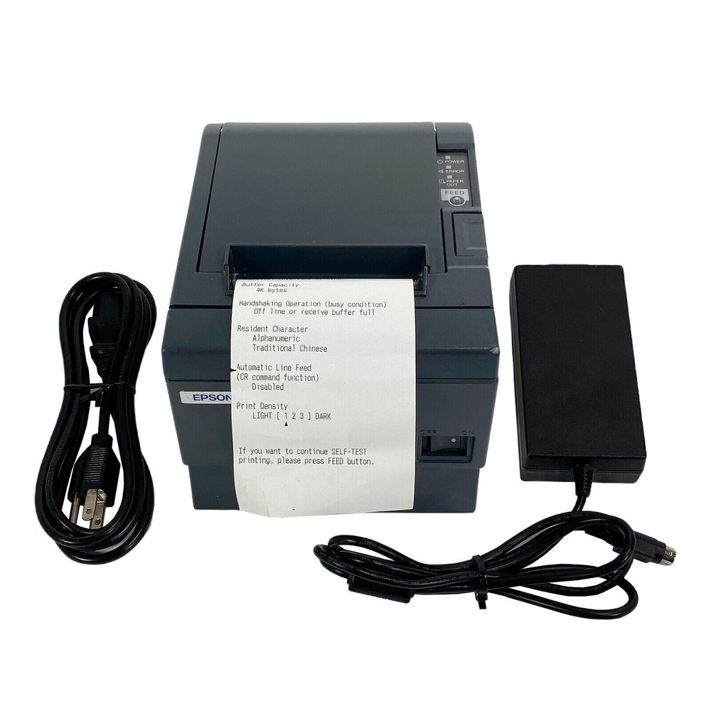 Epson TM-T88III POS Thermal Receipt Printer Parallel with Adapter FULLY TESTED