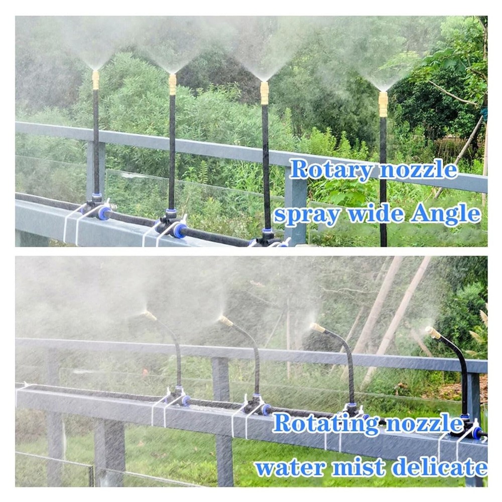 Mist Cooling Automatic Irrigation System-Misting System 33FT Misting Line & 1...