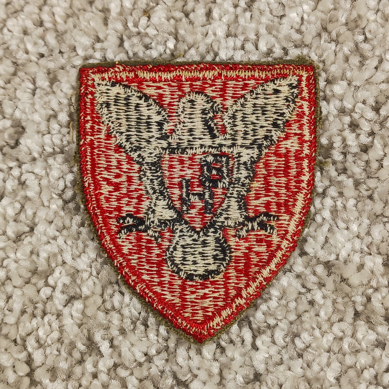Vintage 86th Infantry Army Patch BlackHawk Division Red Shield McCoy WWII