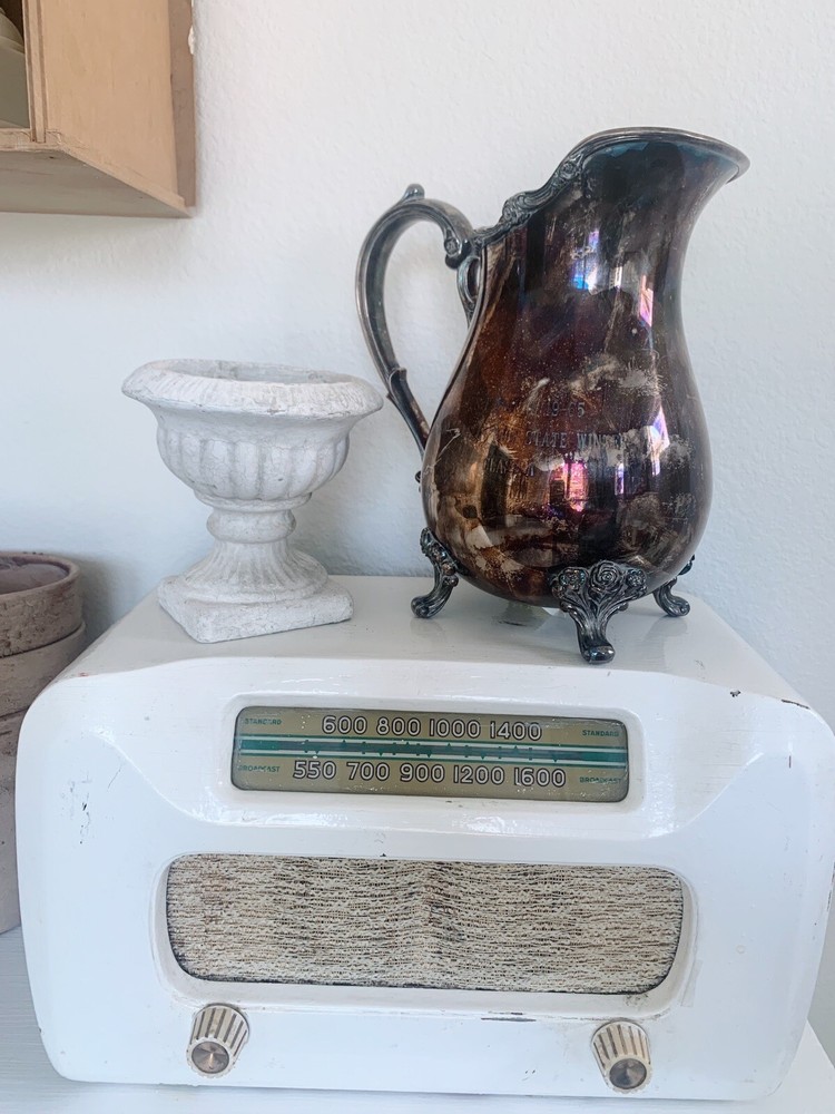 vintage trophy cup pitcher Silver Farmhouse