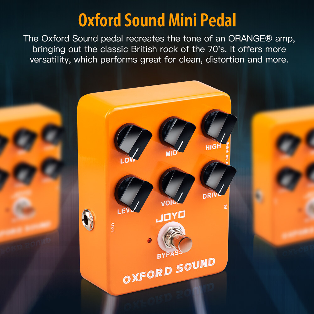 JOYO Overdrive Guitar Effect Pedal Orange Amplifier Simulation Distortion (Open)