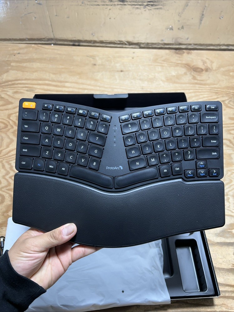 ProtoArc EkM04 Keyboard & Mouse Ergonomic Wireless Combo Split Design Black