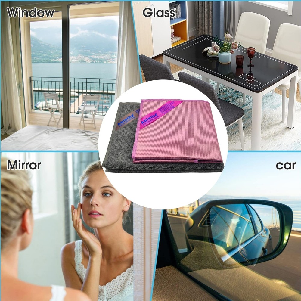 Window Cleaning Cloth & Enviro Cloth Basic Package - Streak Cleaning Rags, Mi...