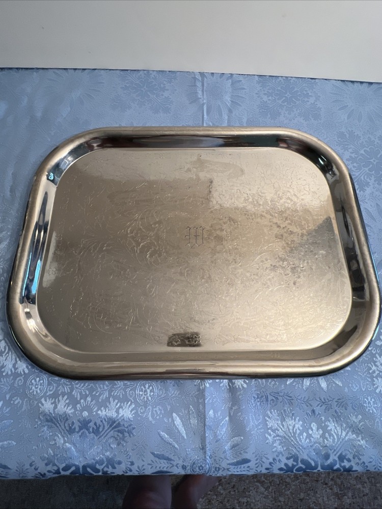 Antique Silver Plate Tea Set / Service By Wallace Bros Silver Co, Monogrammed