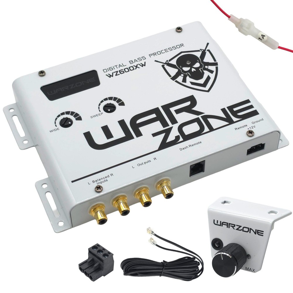 Warzone WZ600XW Digital Bass Processor with Remote & RCA Inputs for Car Audio