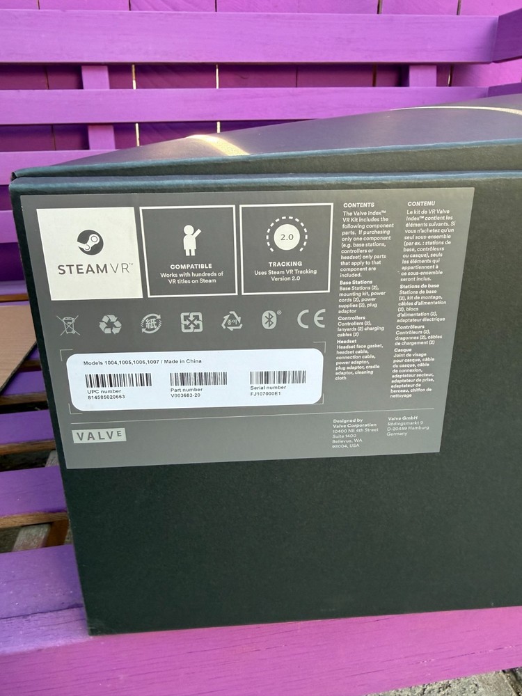 Valve Index PC And Console VR Headset Full Kit - Black