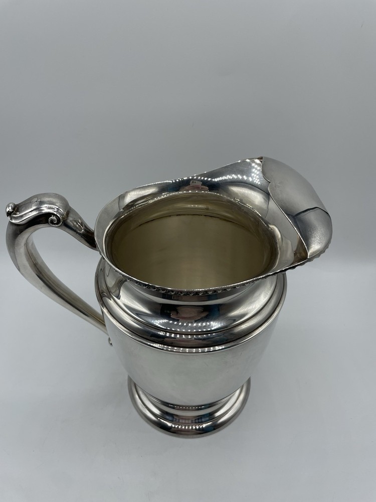 Crescent Silver Plated Designer Tableware Handle Water Pitcher Vintage Bs306