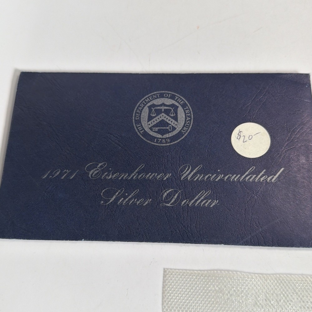 1971 Eisenhower Uncirculated 40% Silver Dollar + Original Envelope Sealed
