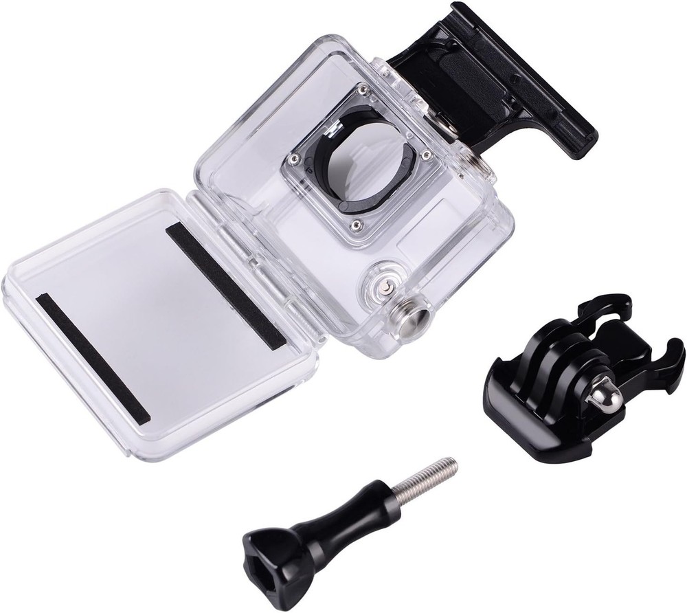 Suptig Replacement Waterproof Case Protective Housing for Transparent + Black