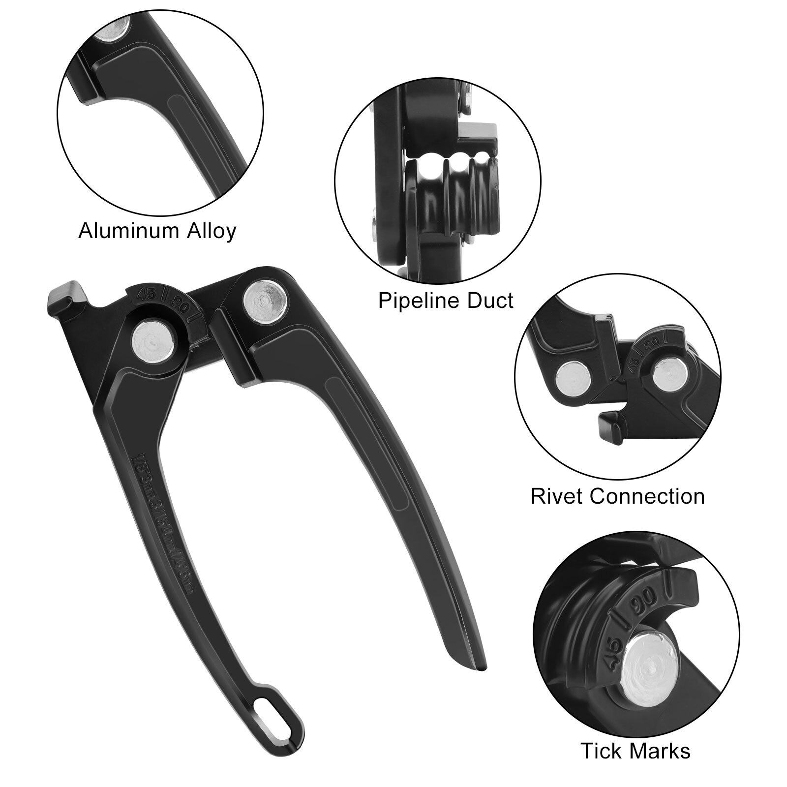 1/8 3/16 1/4" Tube Bender Tubing Fuel Brake AC Refrigerant Line Bending Tool